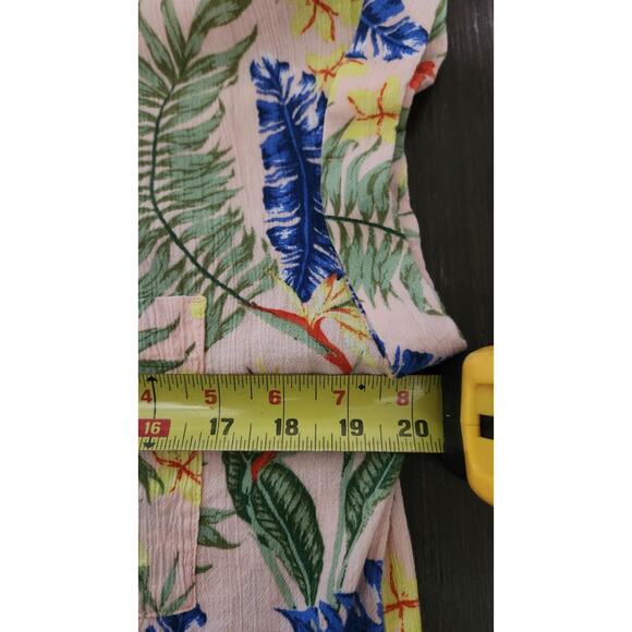 Style&Co Floral Button Up Short Sleeve Shirt Multicolor Spring Medium Top Pocket - Picture 3 of 11